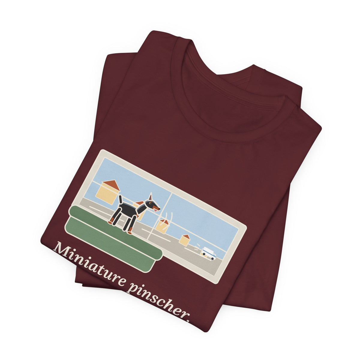 Miniature Pinscher T-Shirt - Nine Pounds, Barked the Mail Truck All the Way Down the Street