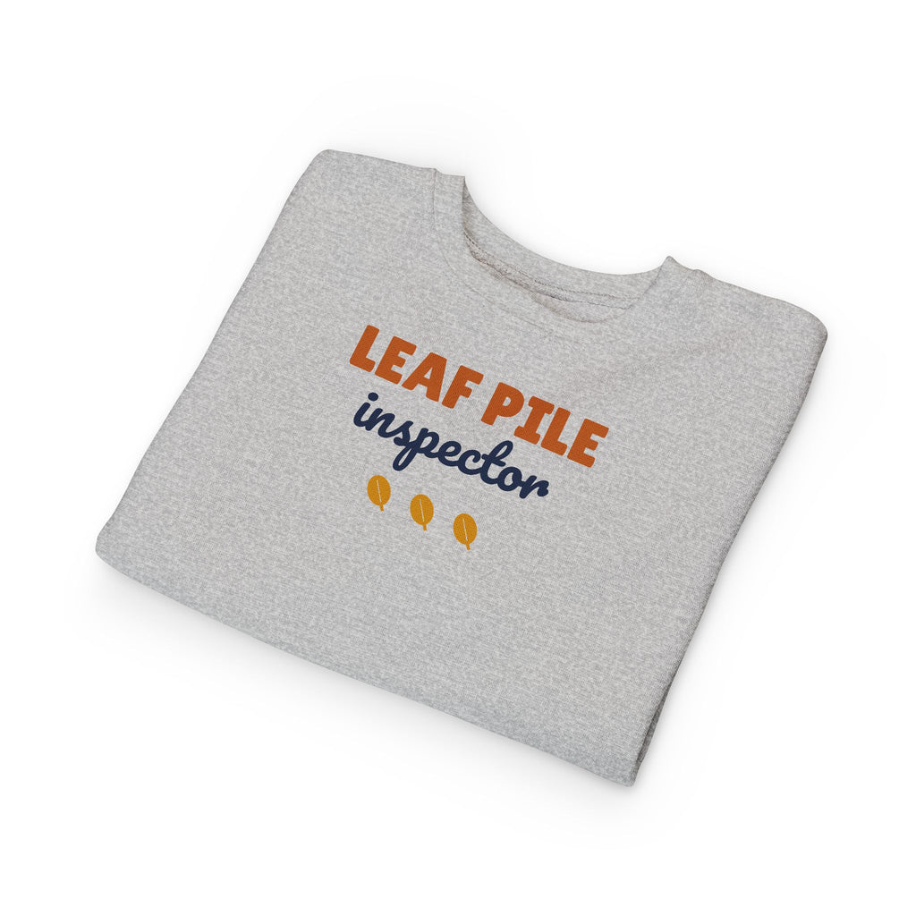 Leaf Pile Inspector Toddler Sweatshirt, Autumn Toddler Crewneck