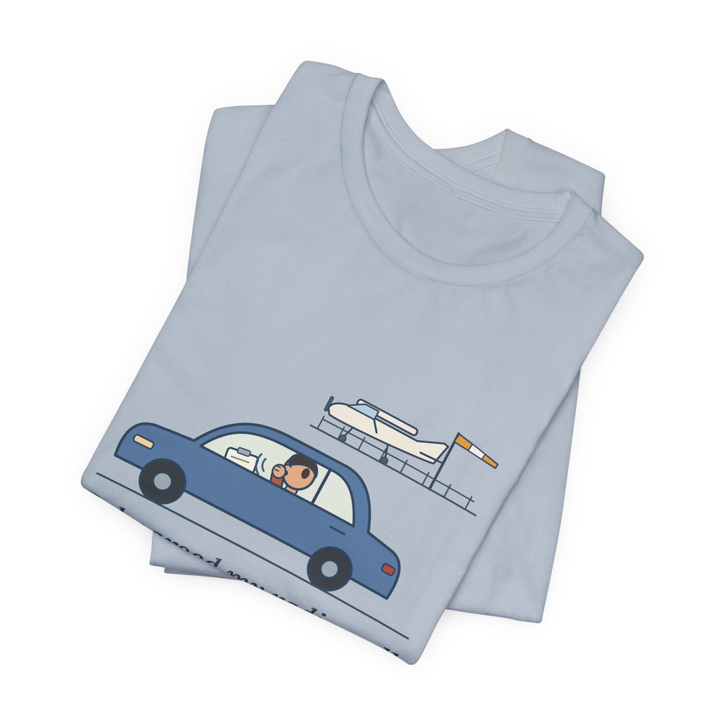 Student Pilot T-Shirt - Rehearsed My Radio Call in the Car. Funny Pilot Tee