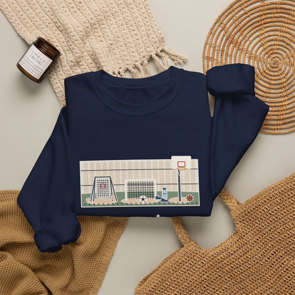 Practice Makes Perfect Sweatshirt, Youth Sports Proverb Crewneck, Backyard Practice