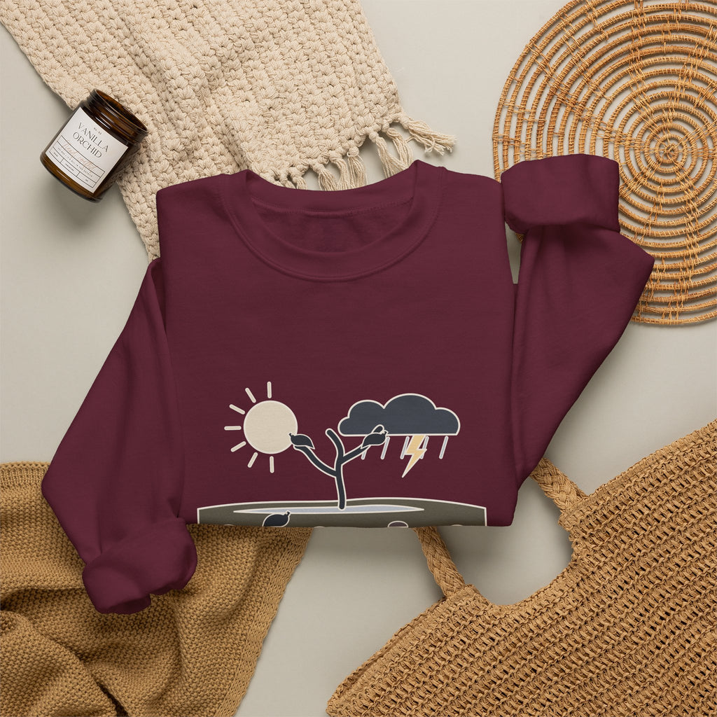 Fair Is Foul and Foul Is Fair Sweatshirt, Gothic Shakespeare Quote Crewneck with Twisted Heath Tree