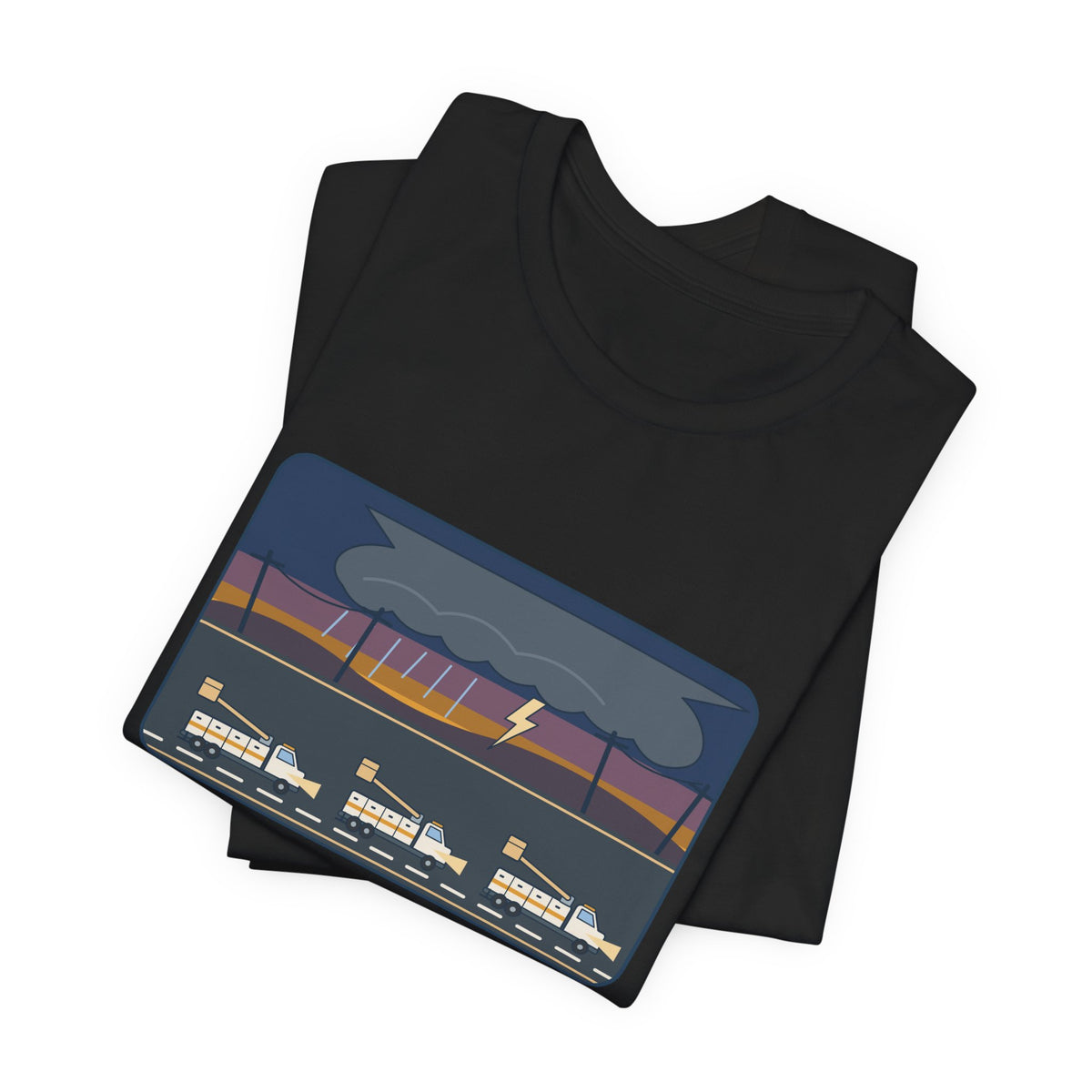 Lineworker T-Shirt - Mutual Aid. Any State. Any Storm. Power Line Crew Tee