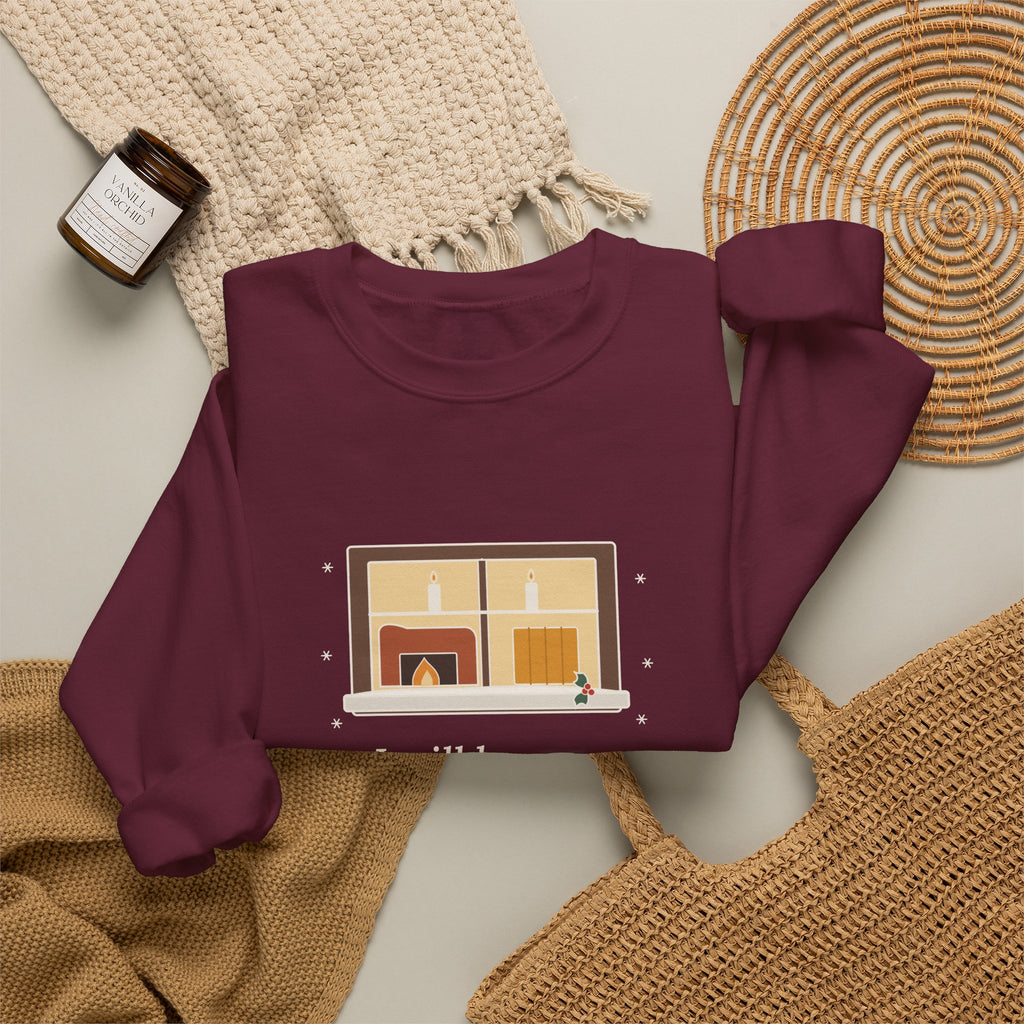 I Will Honour Christmas in My Heart Sweatshirt, Christmas Dickens Quote Crewneck with Candlelit Window
