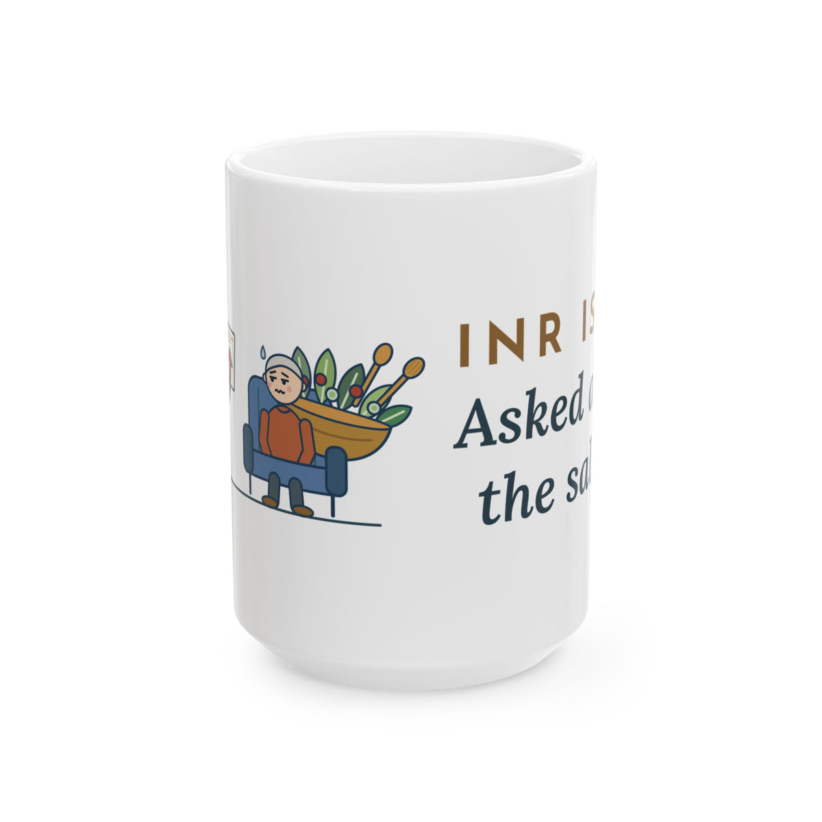 Large Anticoagulation Clinic Nurse Mug 15oz - INR Is Up. Asked About the Salads.