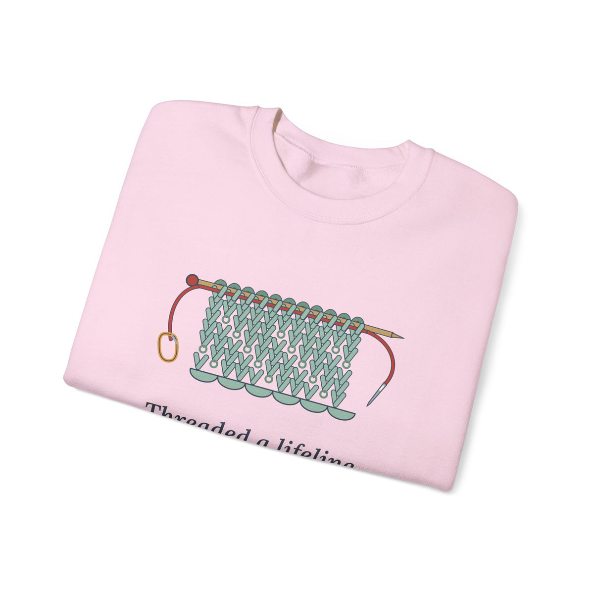 Lace Knitting Crewneck Sweatshirt - Threaded a Lifeline. Now I'm Brave.
