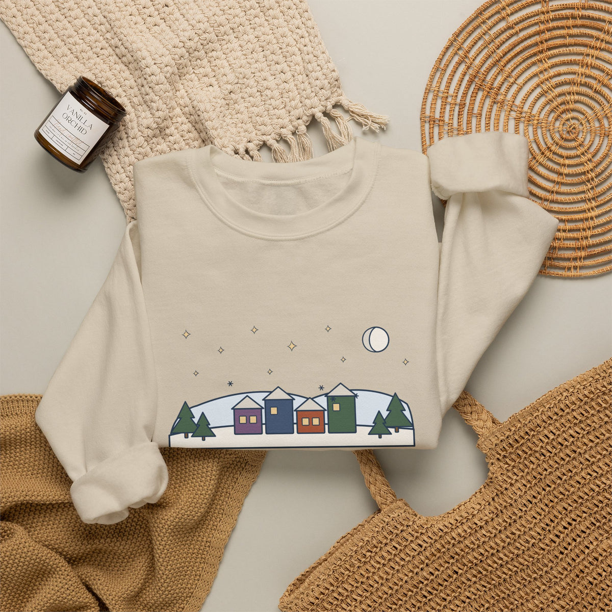 It Came Upon the Midnight Clear Sweatshirt, Christmas Sears Quote Crewneck with Clear Midnight