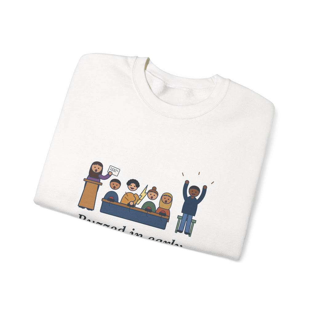 Quiz Bowl Coach Crewneck Sweatshirt - Buzzed In Early, Got It Anyway Academic Team Gift