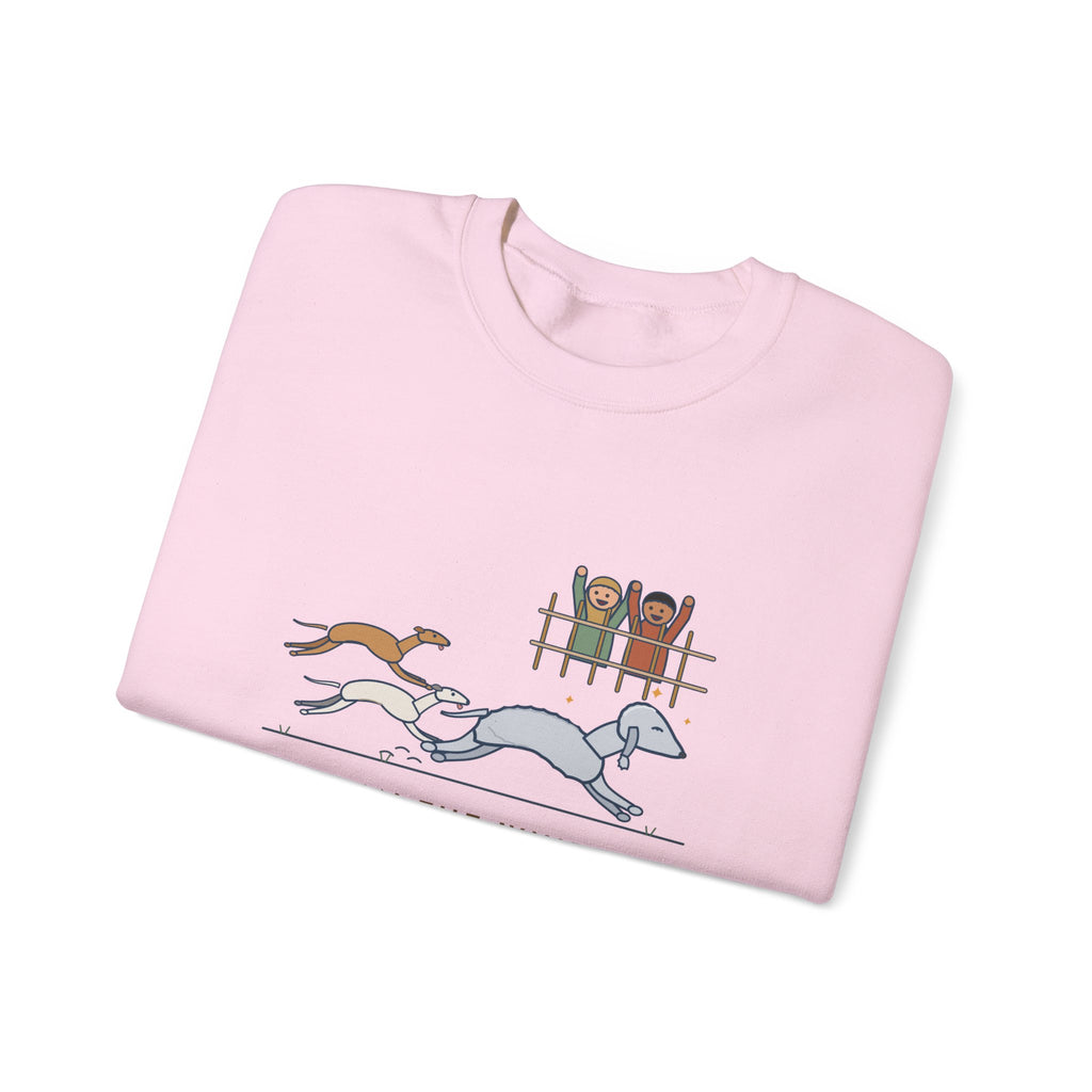 Bedlington Terrier Crewneck Sweatshirt - Outran the Whippets, Still Fluffy