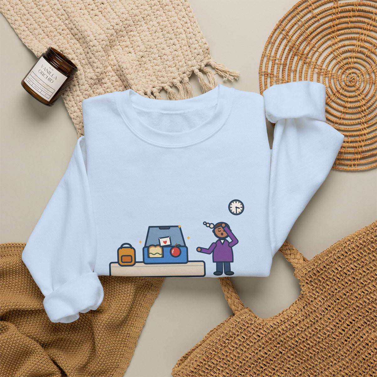 School Lunch Sweatshirt, Packed a Lunch with a Sweet Note, Both Came Home Untouched, Funny Lunchbox Return Crewneck