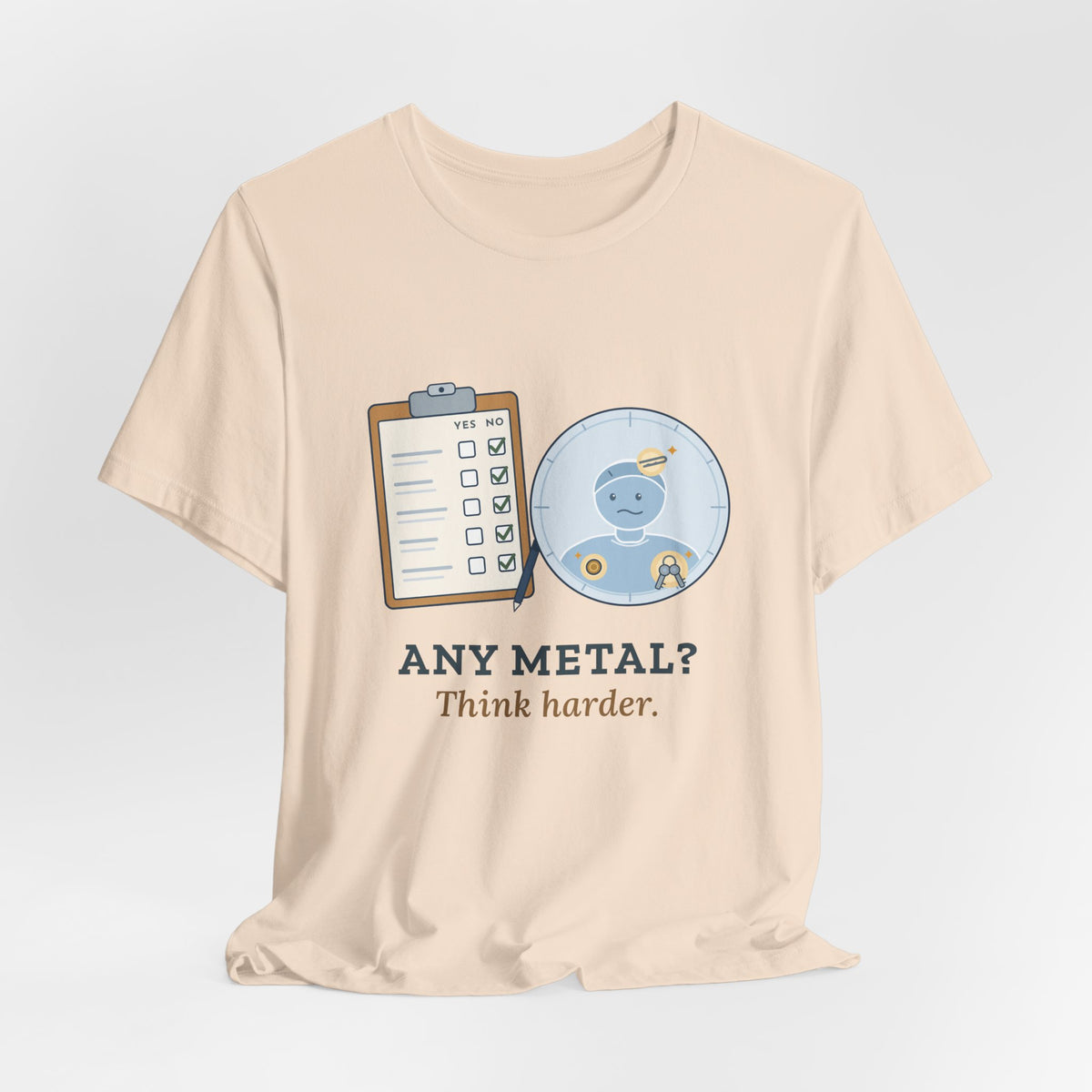 MRI Technologist T-Shirt - Any Metal? Think Harder. MRI Tech Tee