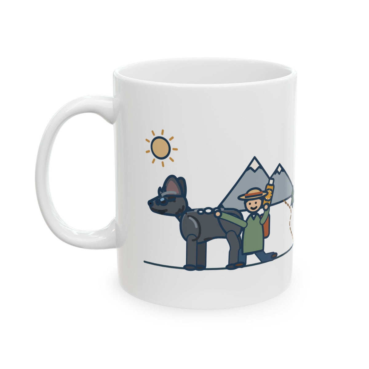 Xoloitzcuintli Coffee Mug - Mine and the Dog's Trailhead Morning