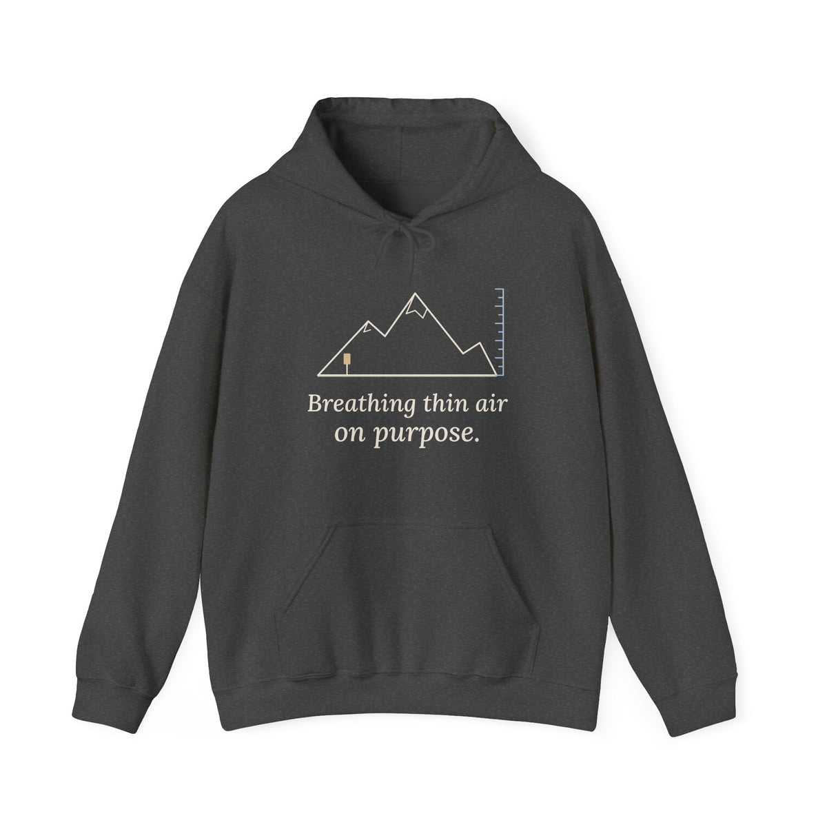 Colorado Hiking Hoodie - Breathing Thin Air on Purpose Mountain Hooded Sweatshirt