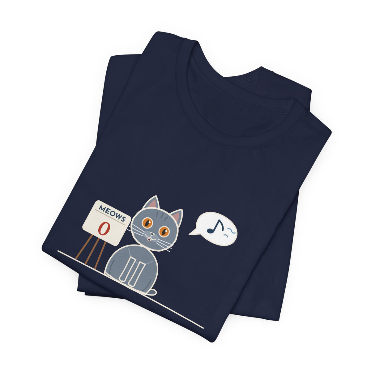 Chartreux Cat T-Shirt - Chirps Hello, Zero Meows Since Kittenhood Quiet Cat Tee