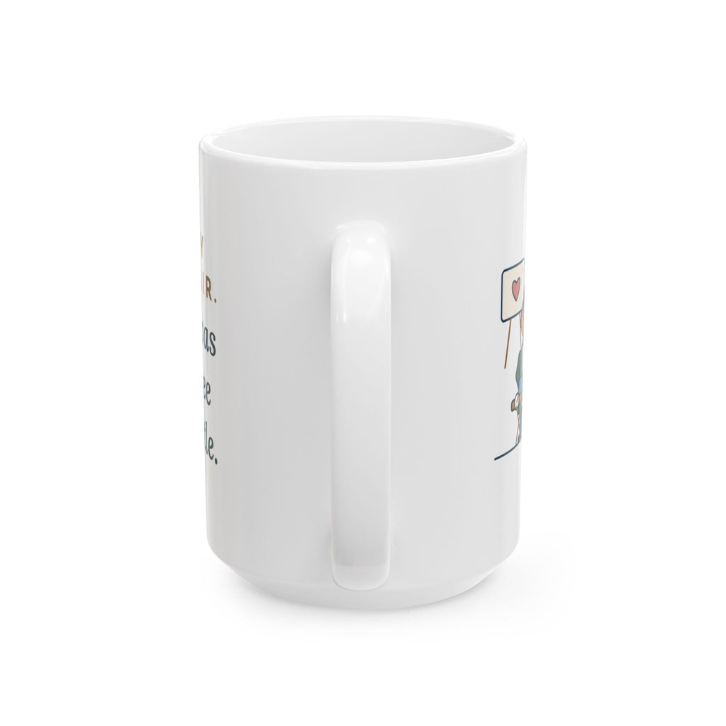 Large 15oz Corporate Wellness Nurse Mug - The Line Was for the Free Water Bottle