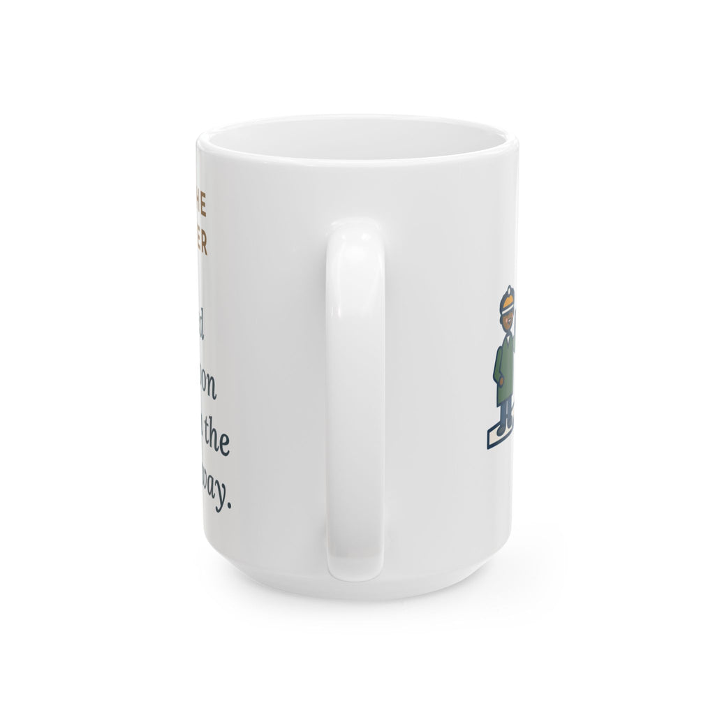 Bought the Dog Winter Boots, He Walked Like a Cartoon Spider 15oz Mug, Large Funny Dog Boots Coffee Mug