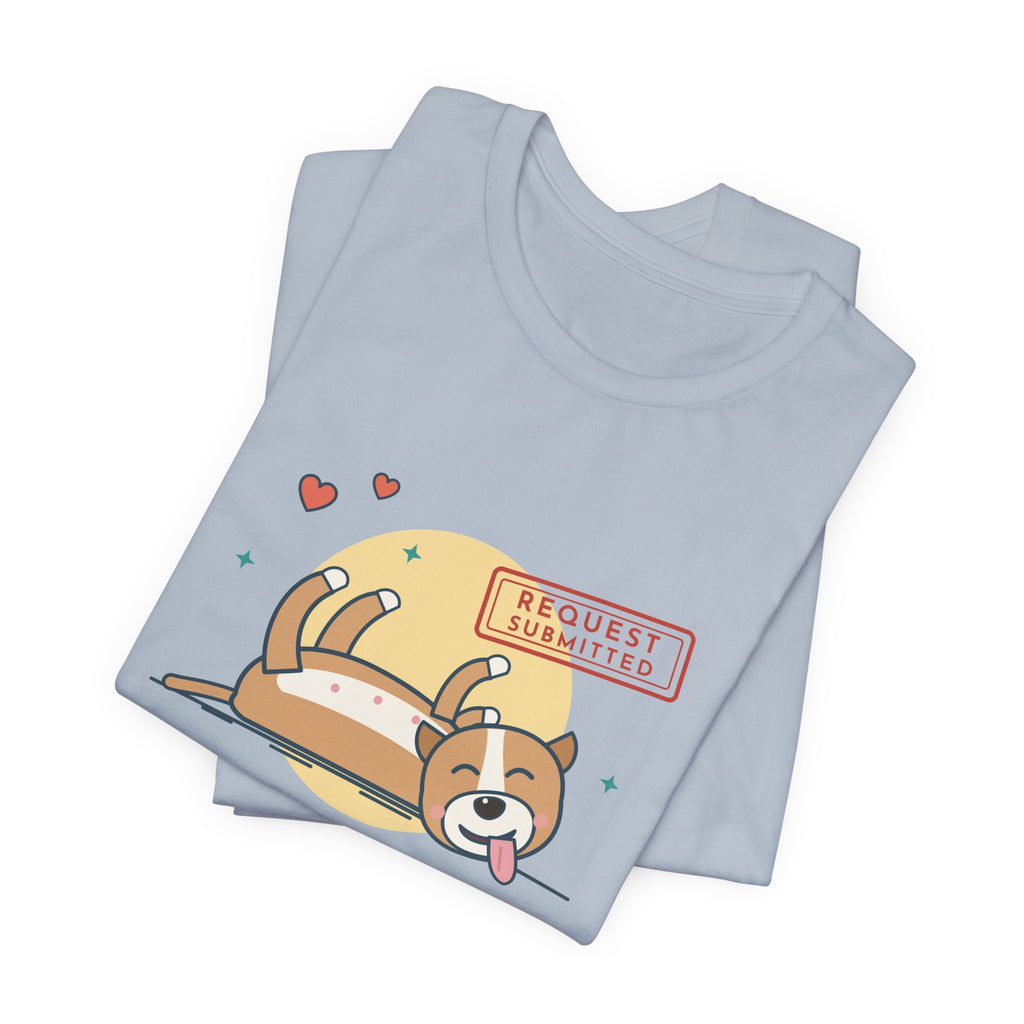 Pit Bull-Type Dog T-Shirt - I Fall Over to Request Belly Rubs Happy Pittie Tee