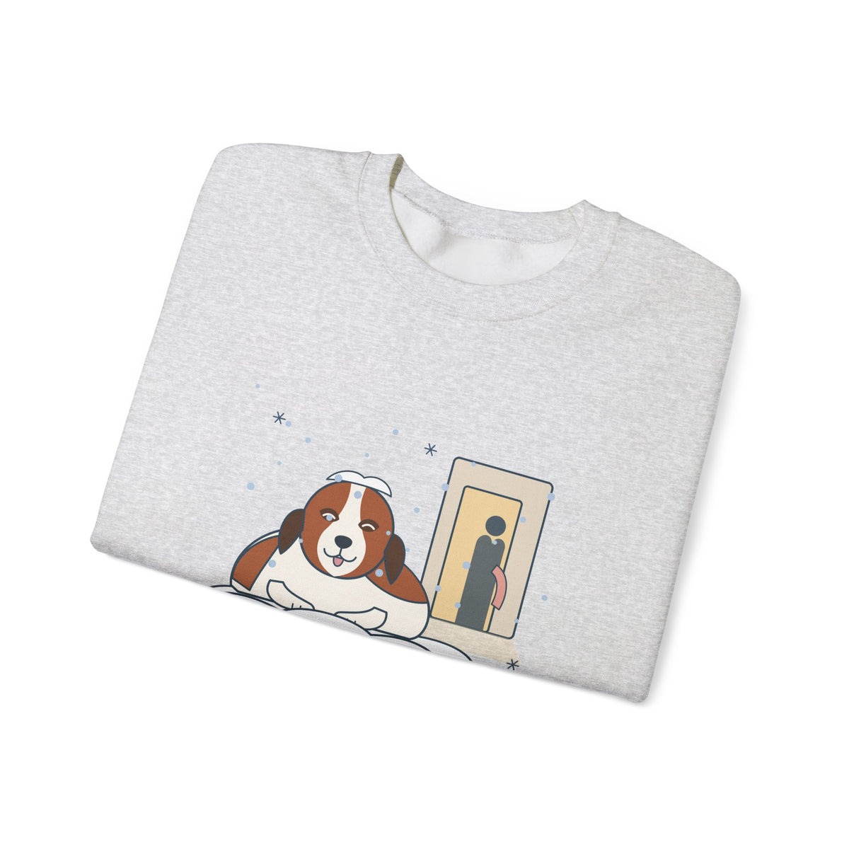Saint Bernard Winter Crewneck Sweatshirt - Inside Dog Until the First Big Snow Big Dog Gift