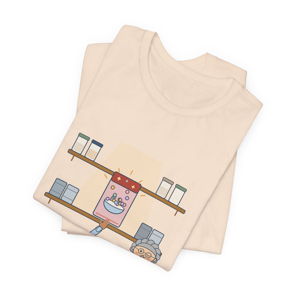 Grandma T-Shirt - Stocked the Cereal Your Mother Banned. Funny Grandparent Tee
