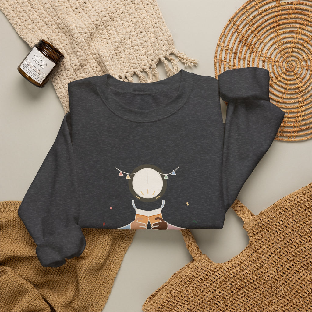Night-Shift Nurse Crewneck Sweatshirt - New Year's Toast: Apple Juice, Nurses' Station