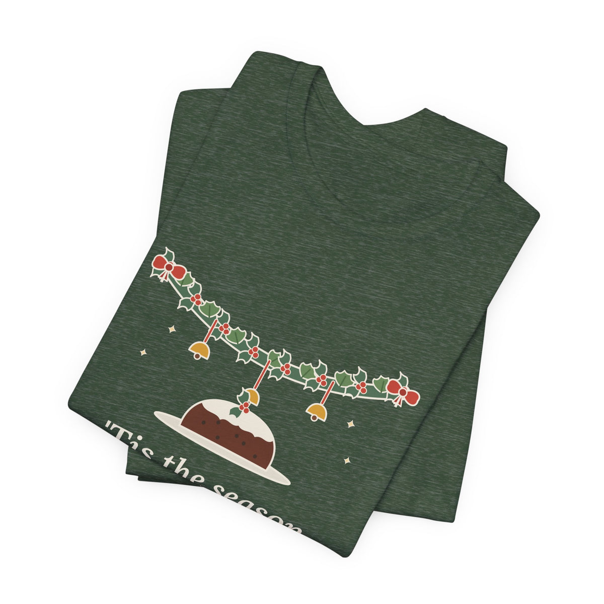 Oliphant Quote T-Shirt, Tis the Season to Be Jolly, Christmas Holly Swag Tee
