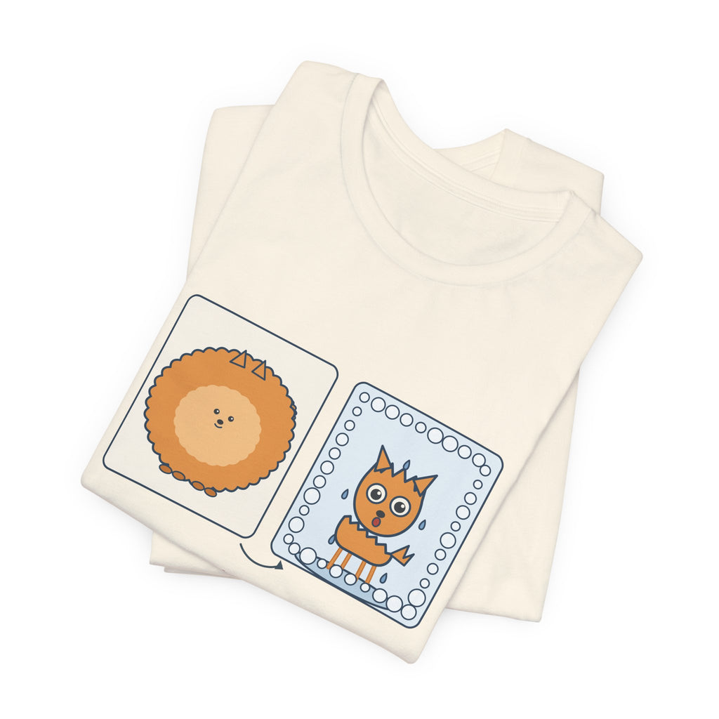 Pomeranian T-Shirt - Under All This Fluff: A Very Small Dog. Funny Pom Bath Day Tee