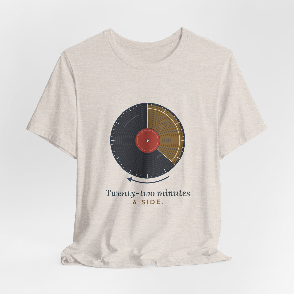 Vinyl Record T-Shirt - Twenty-Two Minutes a Side Record Collector Tee