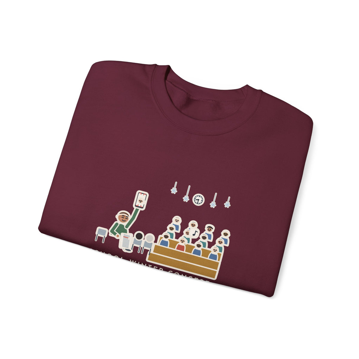 Winter Concert Sweatshirt, Sat for Ninety Minutes, My Kid Sang One Line in the Third Song, Funny Concert Night Crewneck