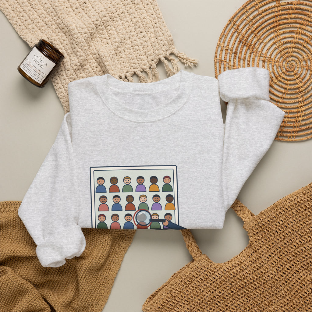 Yearbook Staff Crewneck Sweatshirt - Who's the Kid in Row Three?