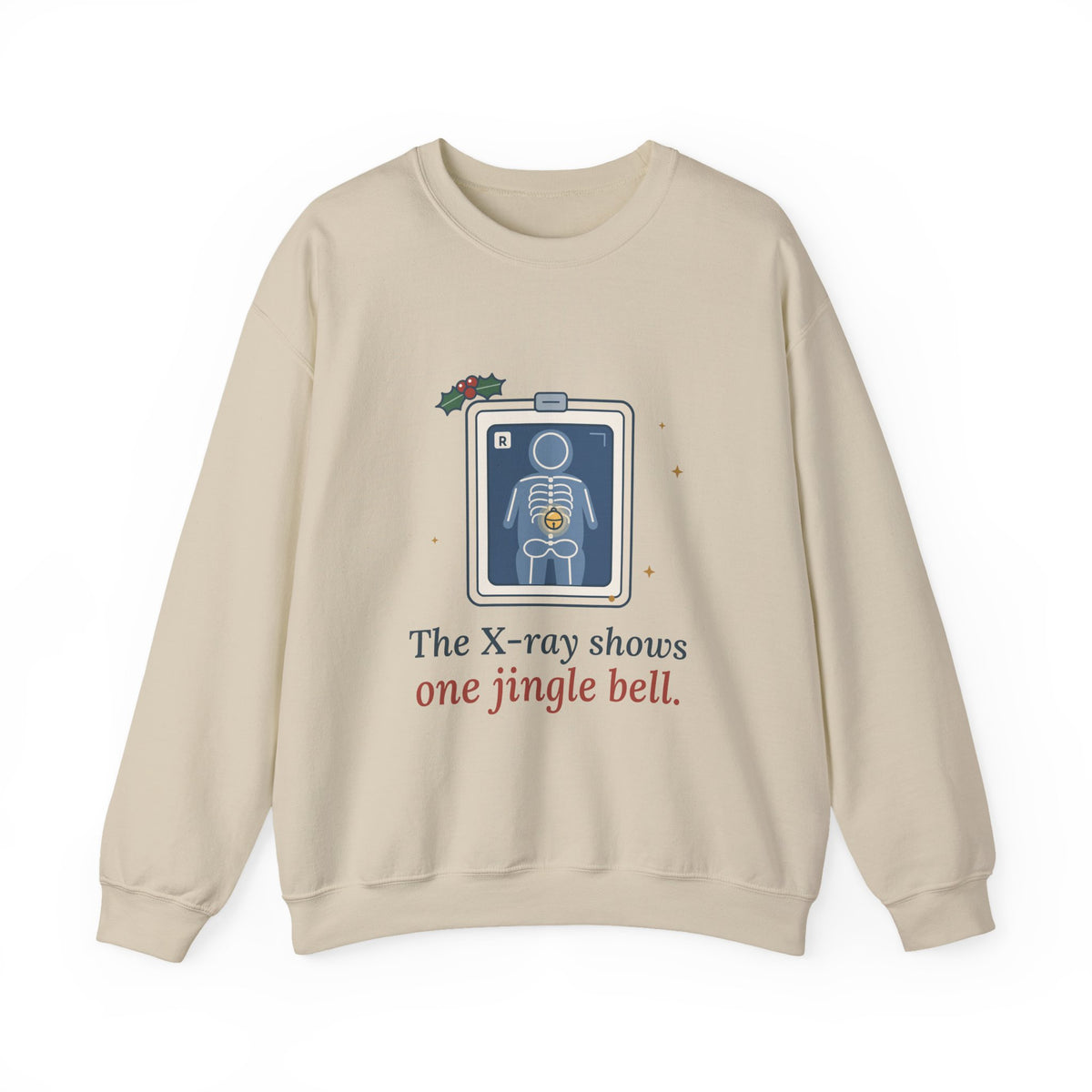 Peds ER Nurse Christmas Crewneck Sweatshirt - The X-Ray Shows One Jingle Bell