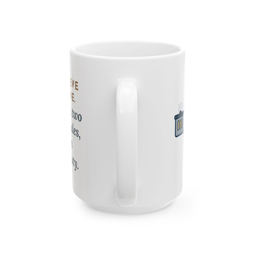 Twelve Aunts, Two Hundred Tamales, One Kid on Corn-Husk Duty 15oz Mug, Large Funny Christmas Eve Tamalada Coffee Mug