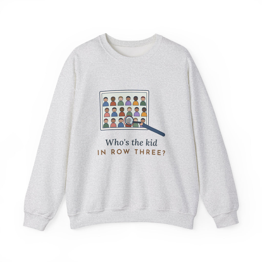 Yearbook Staff Crewneck Sweatshirt - Who's the Kid in Row Three?