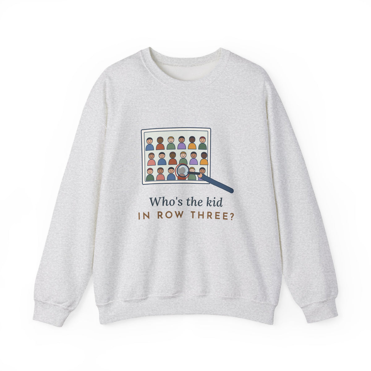 Yearbook Staff Crewneck Sweatshirt - Who's the Kid in Row Three?