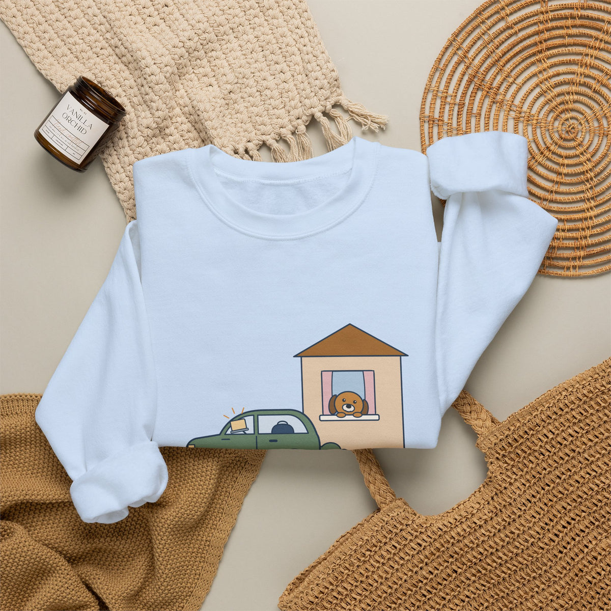 Home Health Nurse Crewneck Sweatshirt - Charting from the Driveway Visiting Nurse Gift