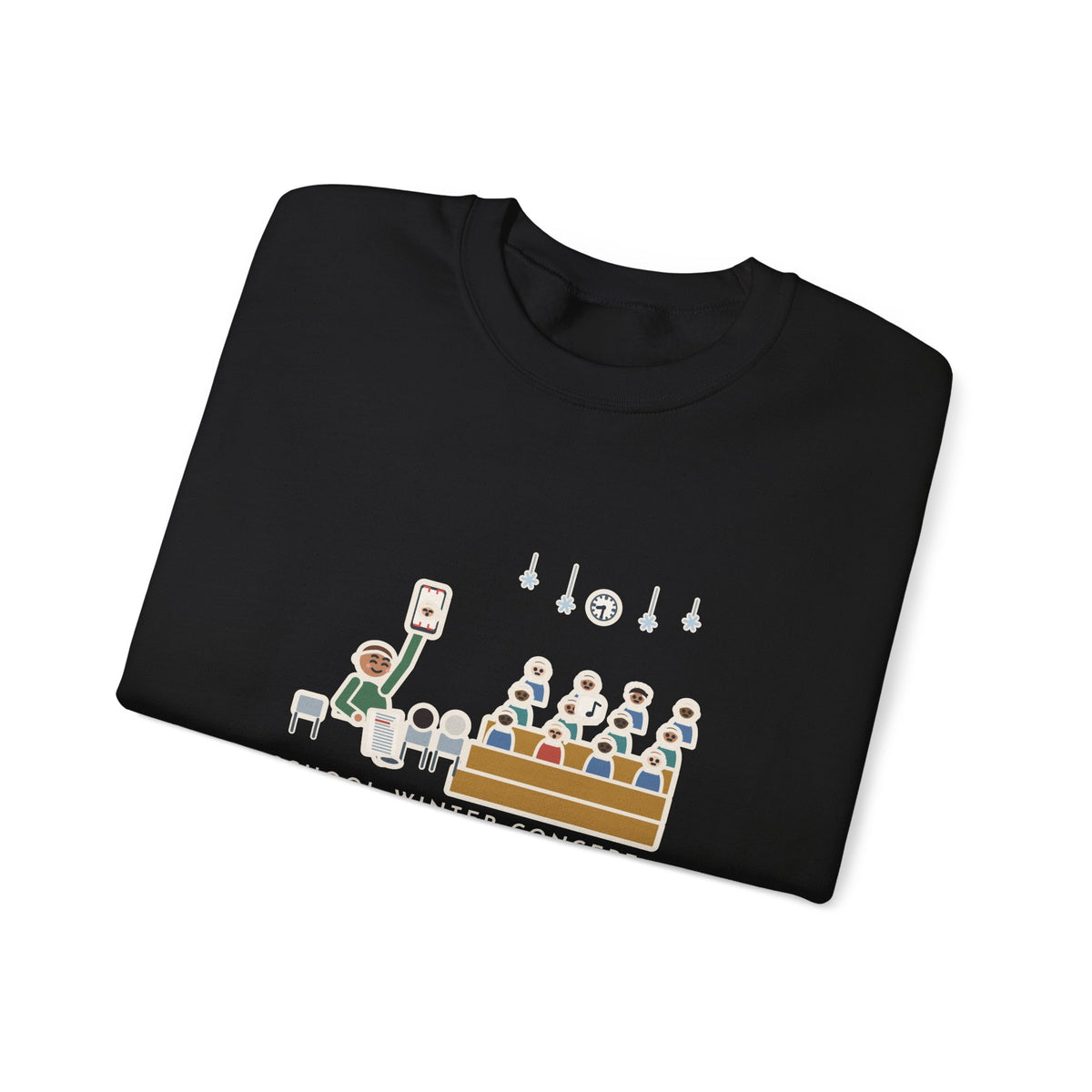 Winter Concert Sweatshirt, Sat for Ninety Minutes, My Kid Sang One Line in the Third Song, Funny Concert Night Crewneck