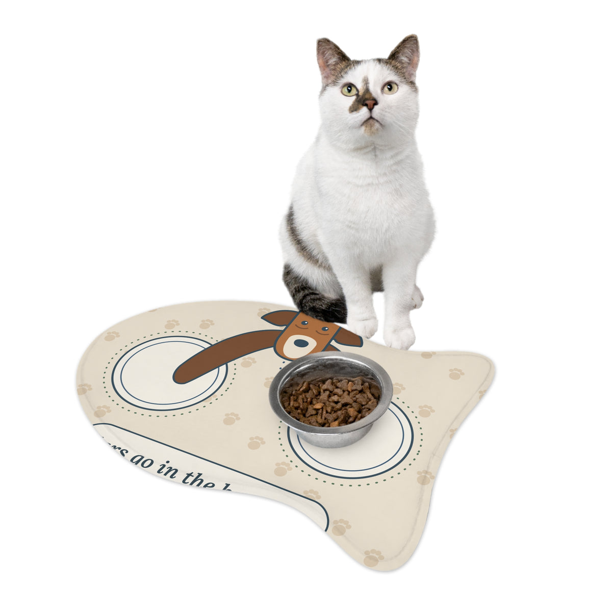 Basset Hound Feeding Mat - Ears Go in the Bowl Too Funny Dog Food Mat