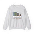 Siberian Cat Crewneck Sweatshirt - Happy in the Snowbank During a Snowstorm