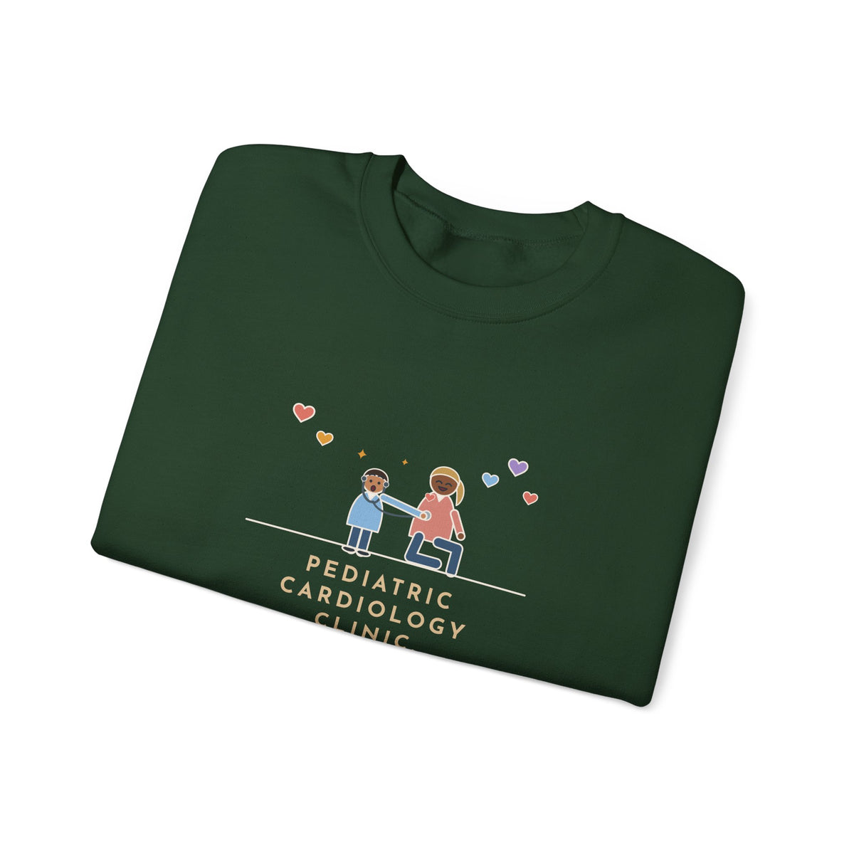 Pediatric Cardiology Nurse Sweatshirt, Let Him Listen to His Own Heart, He Asked to Hear Mine, Funny Clinic Visit Crewneck