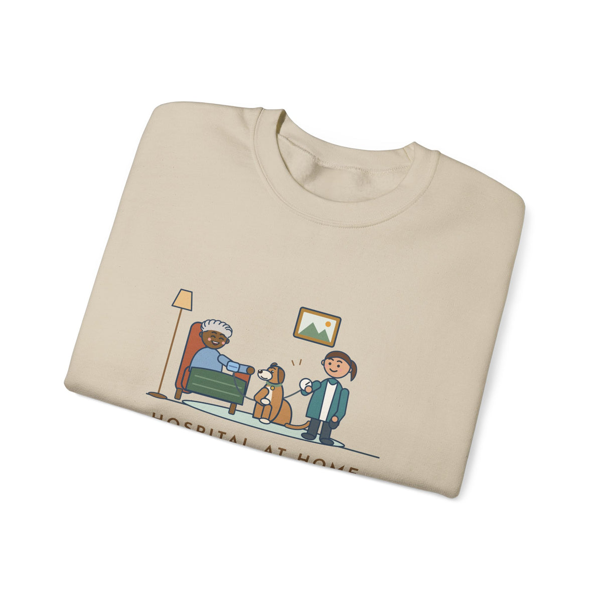 At-Home Care Nurse Crewneck Sweatshirt - The Dog Sat In on Every Vitals Check