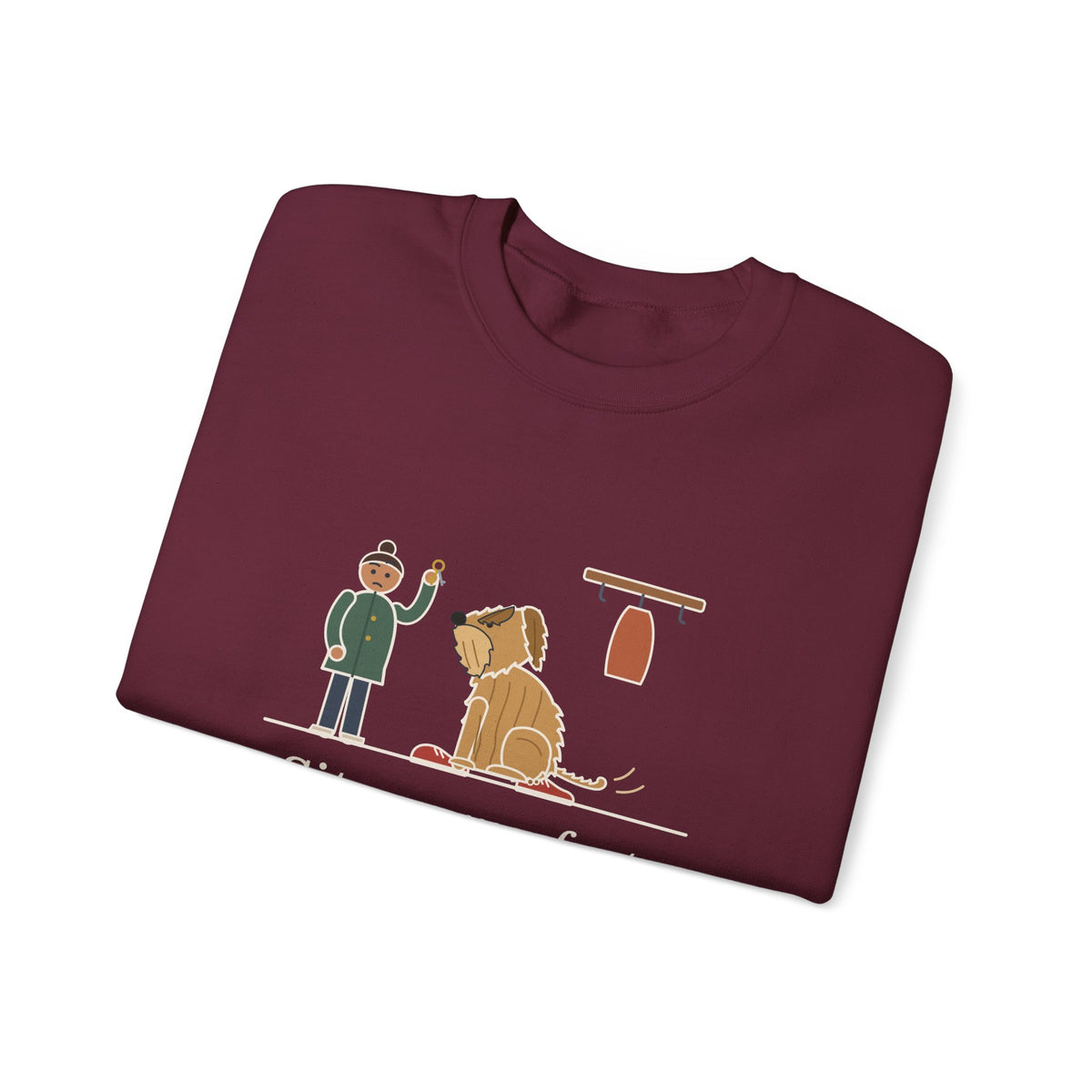 Briard Crewneck Sweatshirt - Sits on My Feet So I Can't Leave Shaggy Dog Owner Gift