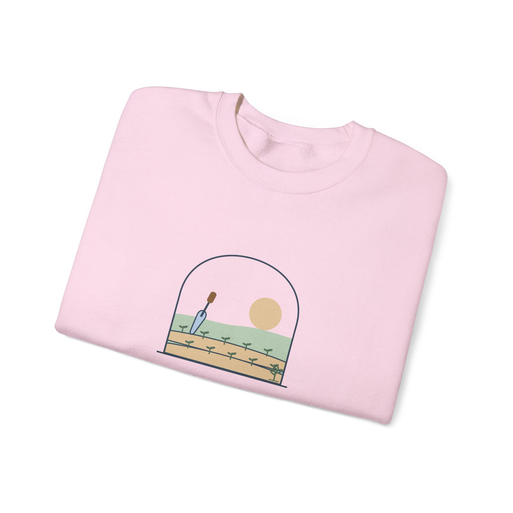 Gardening Crewneck Sweatshirt for Gardeners - Here for the Dirt and the Quiet