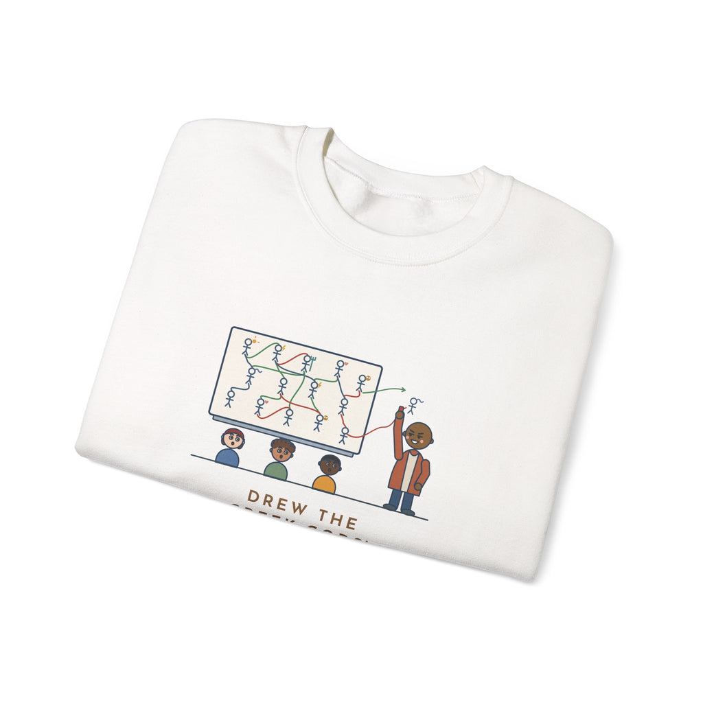 Mythology Teacher Crewneck Sweatshirt - Greek Gods Family Tree Ran Out of Whiteboard