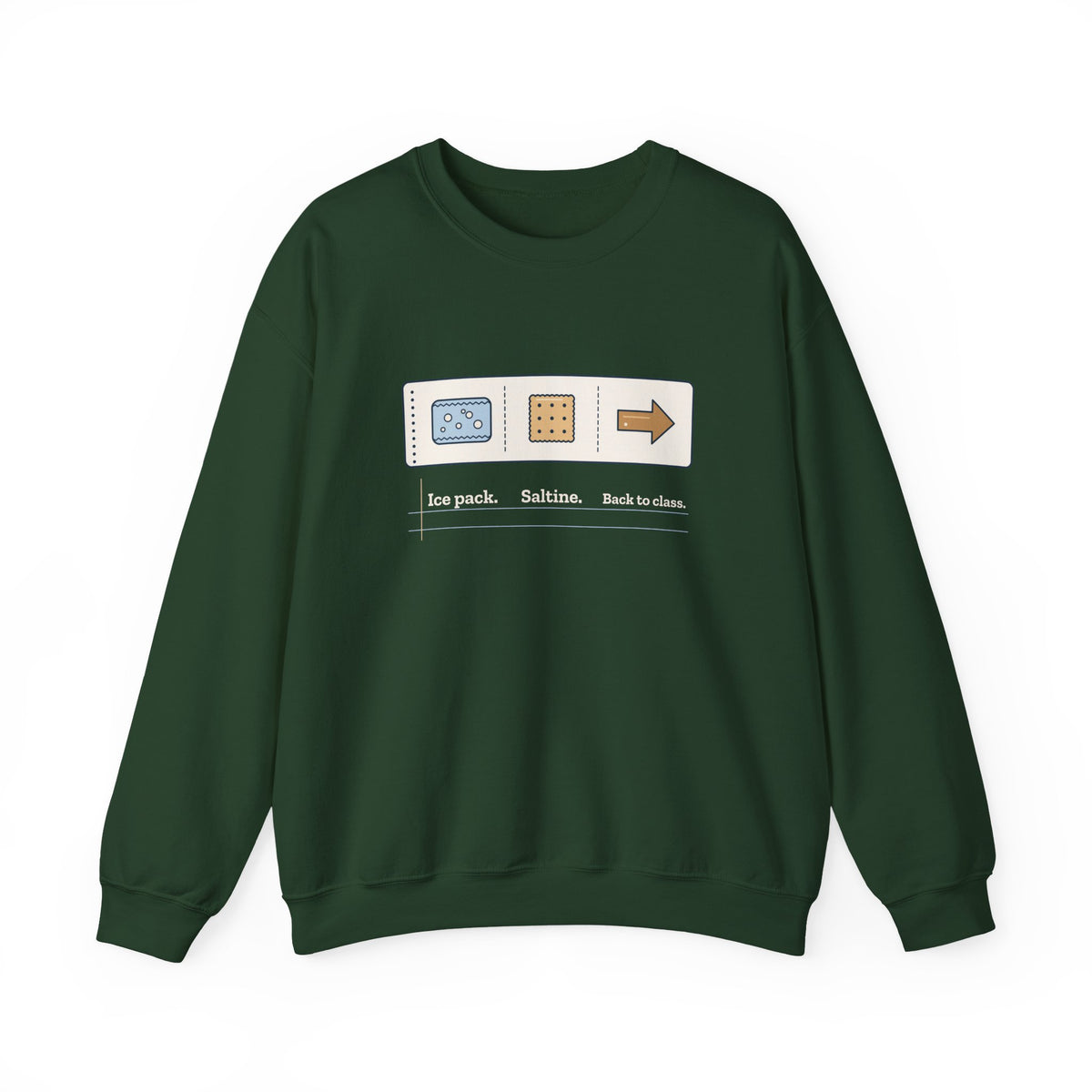 School Nurse Crewneck Sweatshirt - Ice Pack. Saltine. Back to Class. Gift