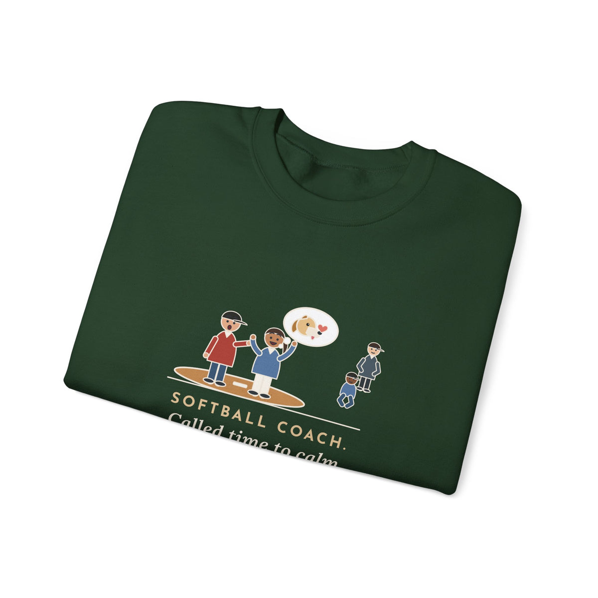 Softball Coach Sweatshirt, Called Time for a Mound Visit, Heard All About Her New Puppy, Funny Mound Visit Crewneck