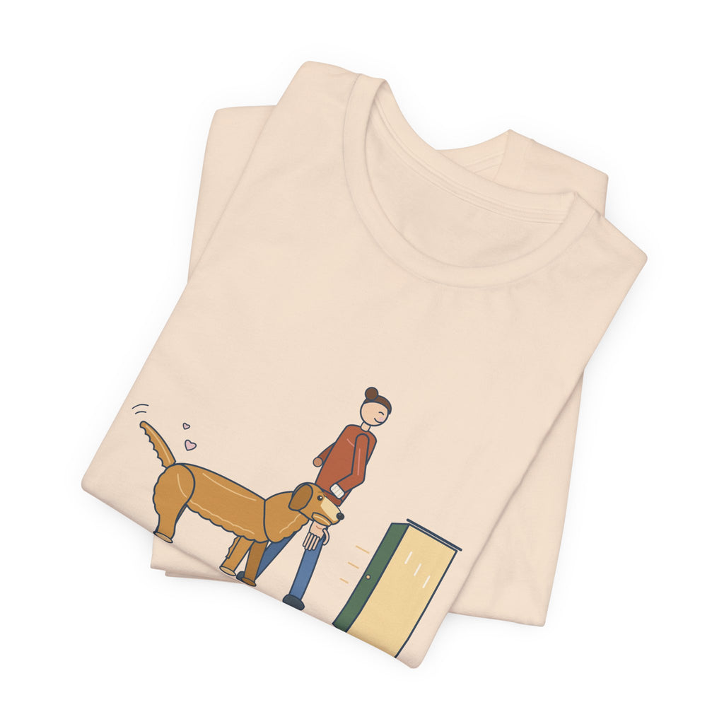 Golden Retriever T-Shirt - Walks Me Inside by the Wrist. Soft-Mouth Golden Tee