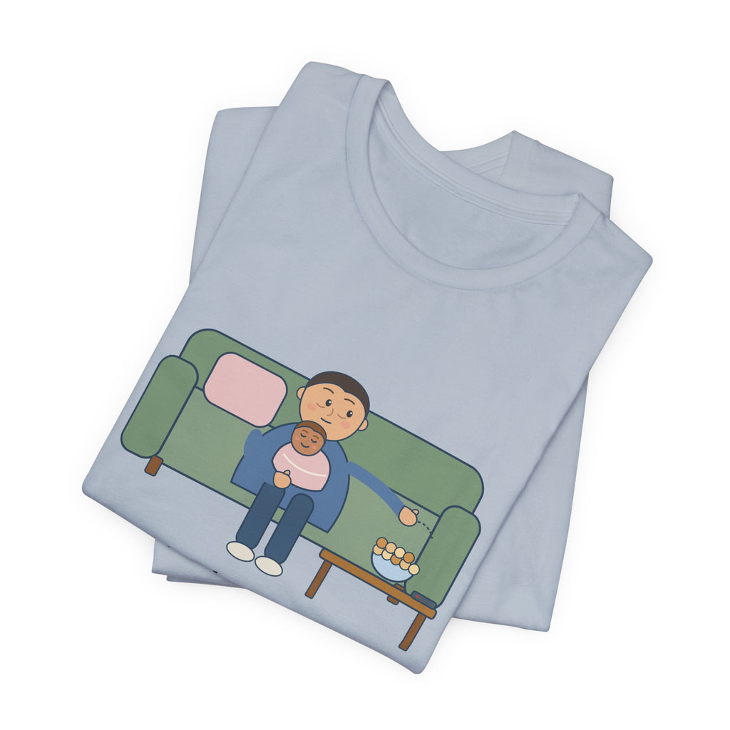 New Parent T-Shirt - Pinned Under a Contact Nap. Send Snacks. Funny Newborn Tee