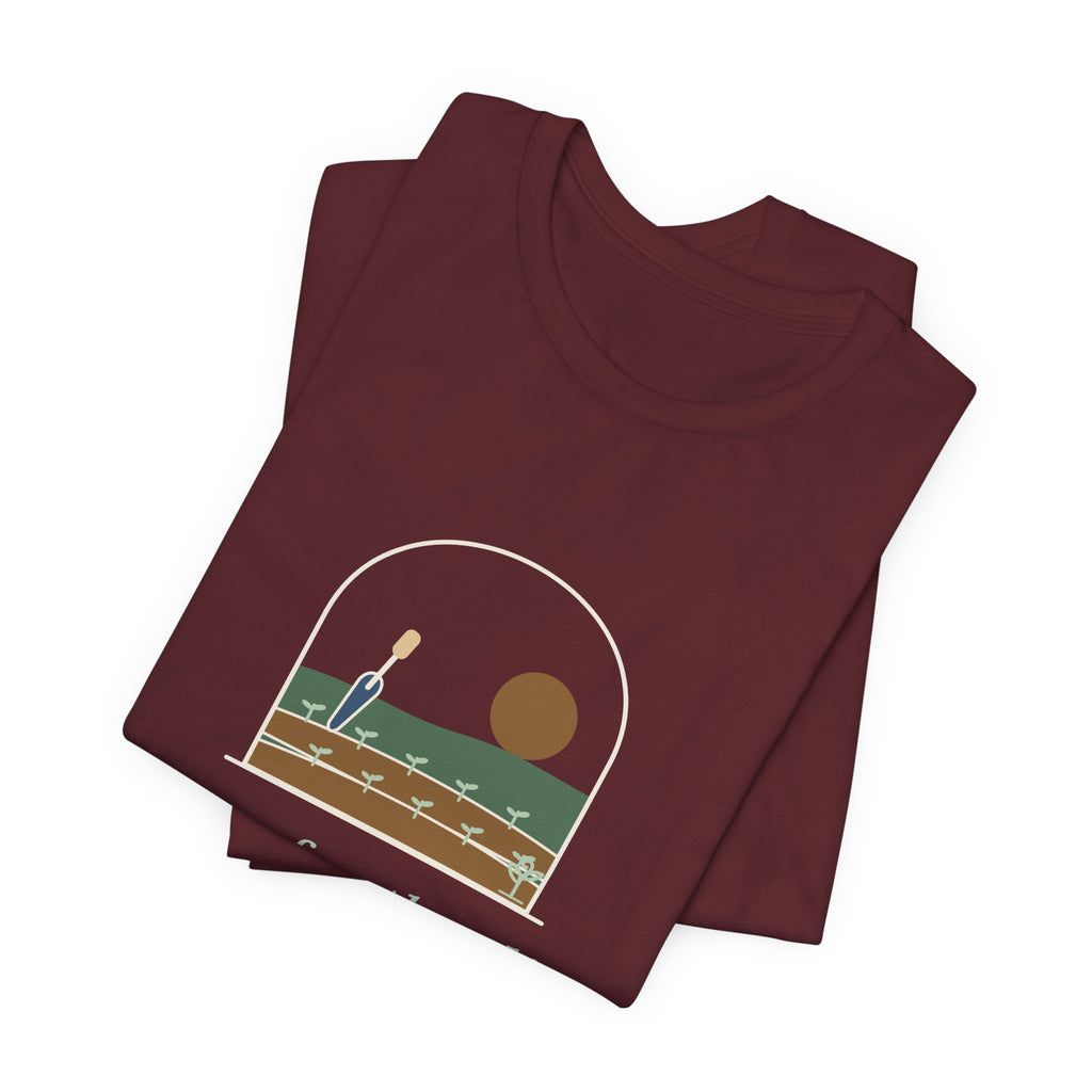 Gardening T-Shirt - Here for the Dirt and the Quiet. Garden Window Tee for Gardeners