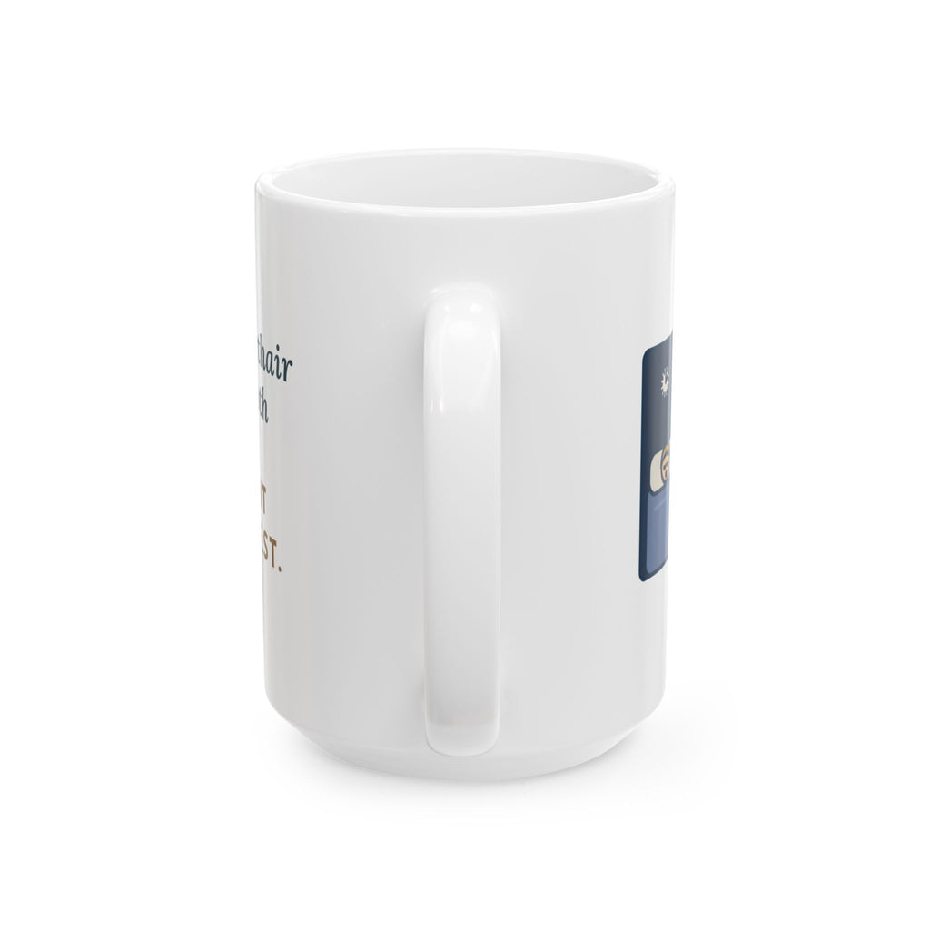 Large American Shorthair Mug 15oz - Night Moth Gift From a Silver Tabby
