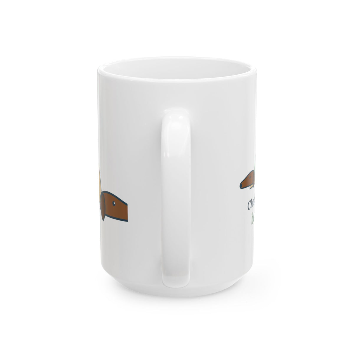 Large 15oz Dachshund Mug - Check for Dachshunds Before Sitting Doxie Gift