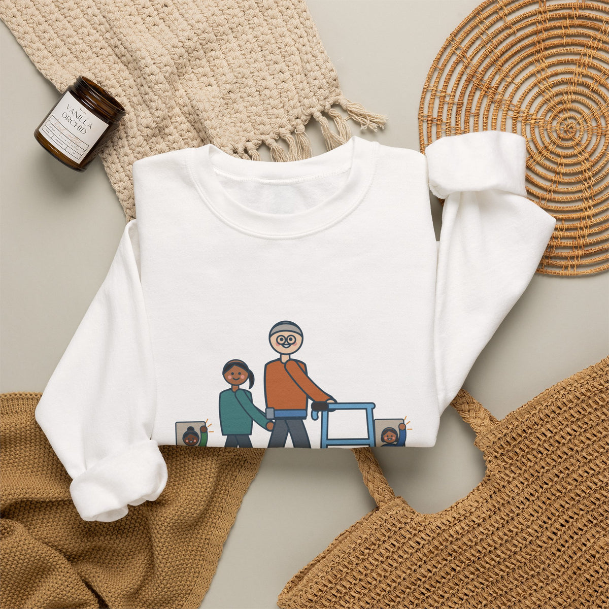 Inpatient Rehab Crewneck Sweatshirt - Ten Feet With the Walker Nurse Gift