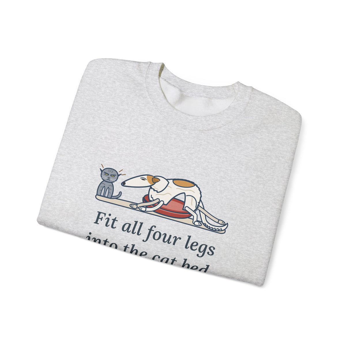 Borzoi Crewneck Sweatshirt - All Four Legs in the Cat Bed Sighthound Owner Gift
